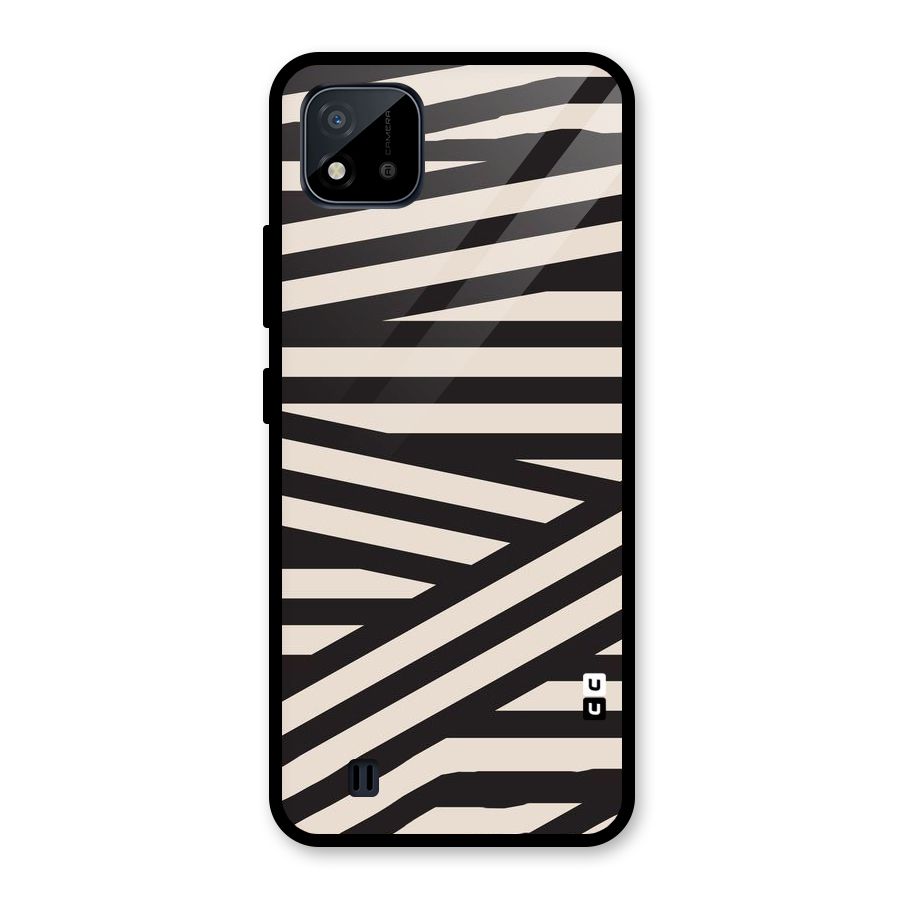 Monochrome Lines Glass Back Case for Realme C11 2021