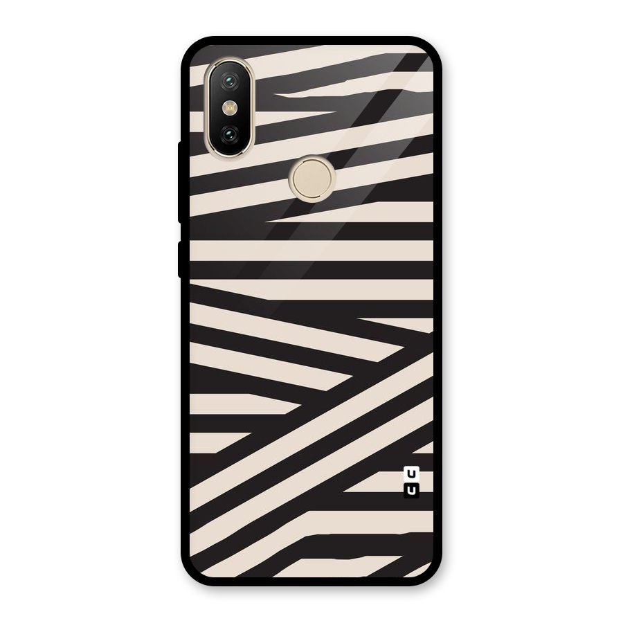 Monochrome Lines Glass Back Case for Redmi A2