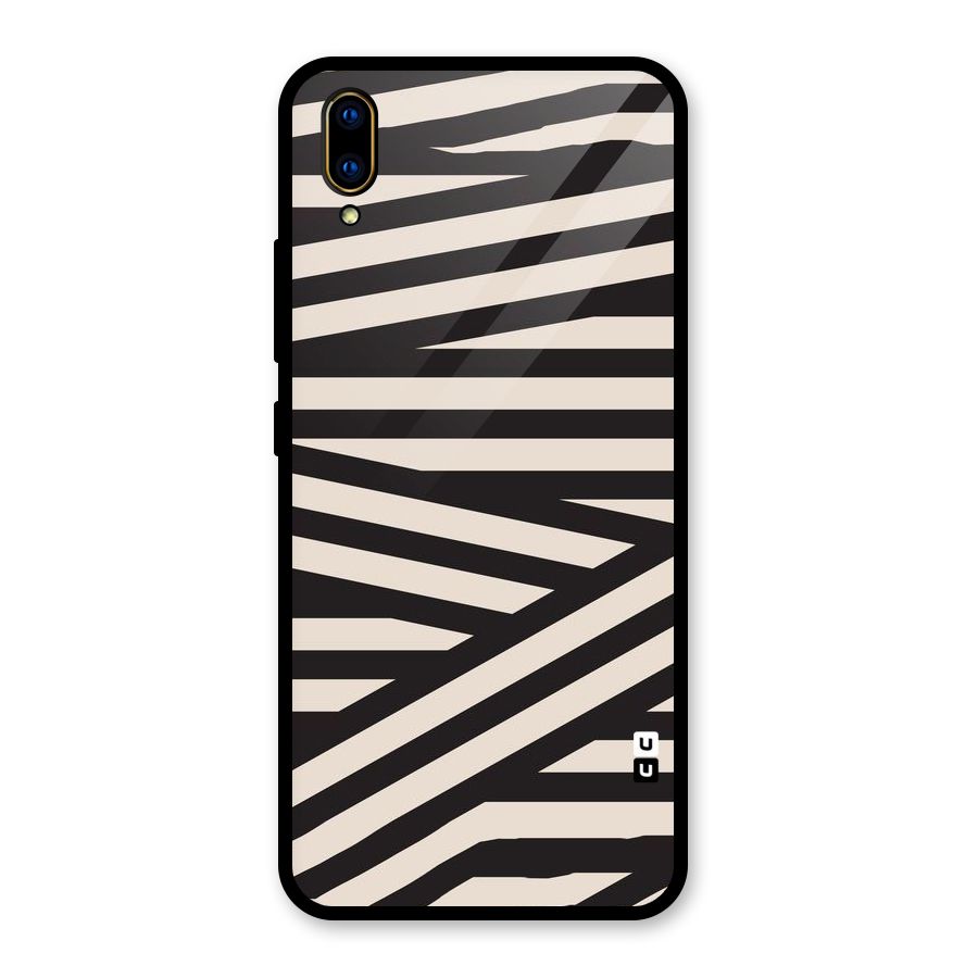 Monochrome Lines Glass Back Case for Vivo V11 Pro