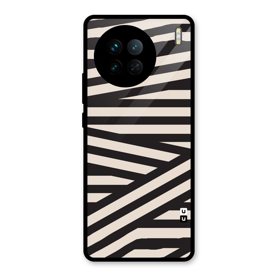 Monochrome Lines Glass Back Case for Vivo X90