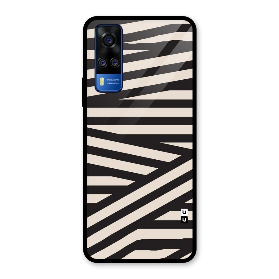 Monochrome Lines Glass Back Case for Vivo Y31