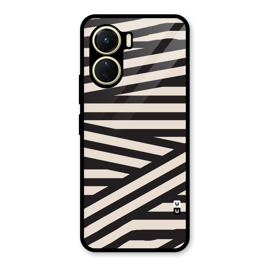 Monochrome Lines Glass Back Case for Vivo Y56