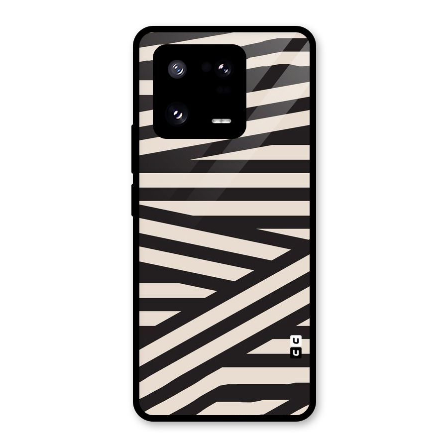 Monochrome Lines Glass Back Case for Xiaomi 13 Pro