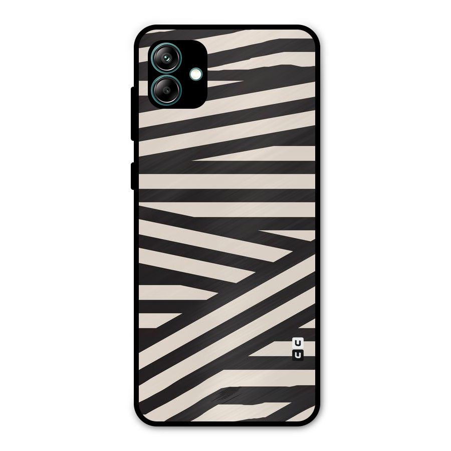 Monochrome Lines Metal Back Case for Galaxy A04