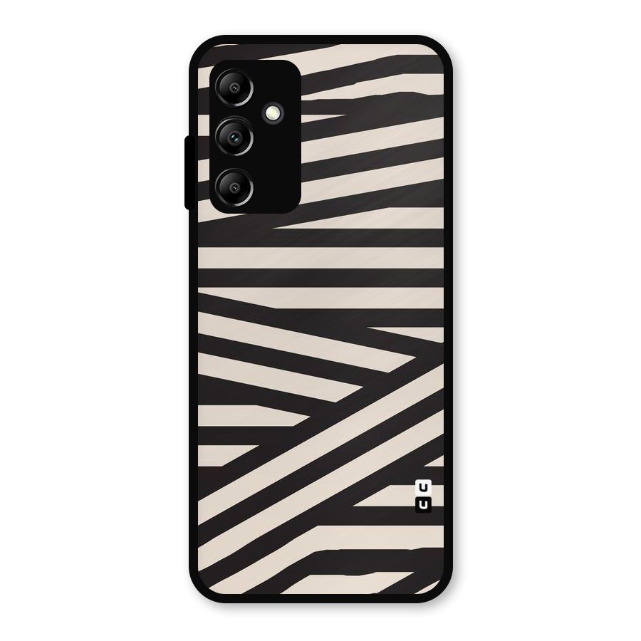 Monochrome Lines Metal Back Case for Galaxy A14 5G