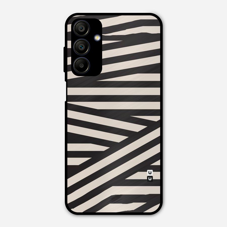 Monochrome Lines Metal Back Case for Galaxy A15 5G