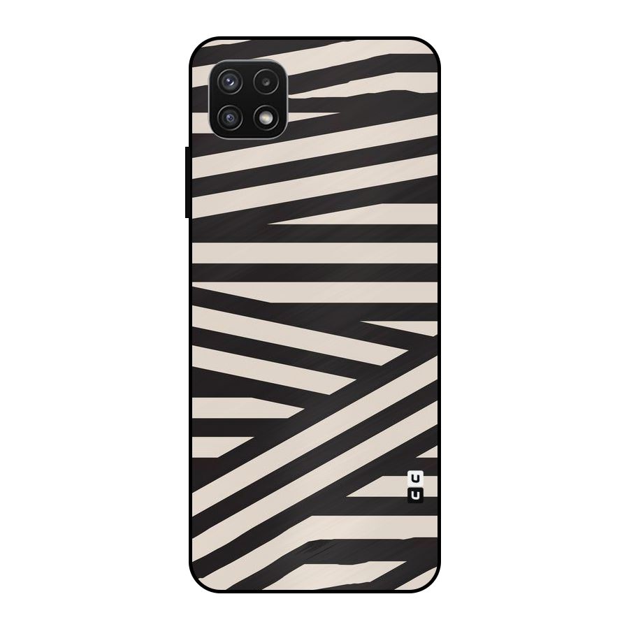 Monochrome Lines Metal Back Case for Galaxy A22 5G