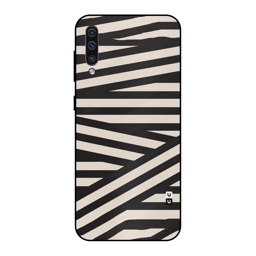 Monochrome Lines Metal Back Case for Galaxy A50s