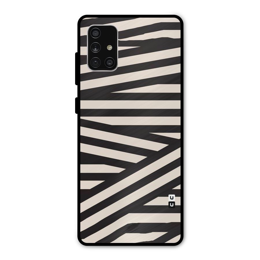 Monochrome Lines Metal Back Case for Galaxy A71