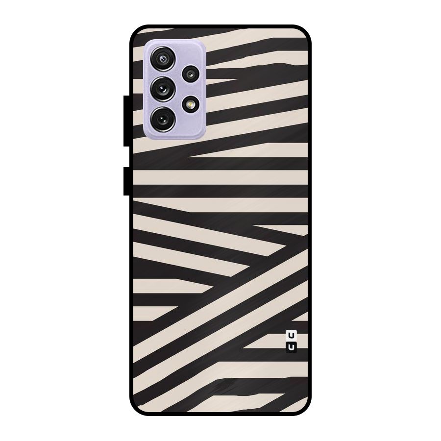 Monochrome Lines Metal Back Case for Galaxy A72
