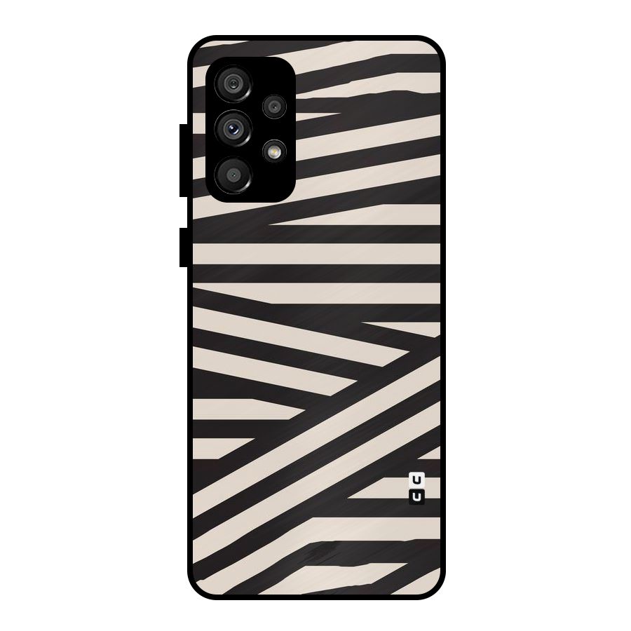 Monochrome Lines Metal Back Case for Galaxy A73 5G