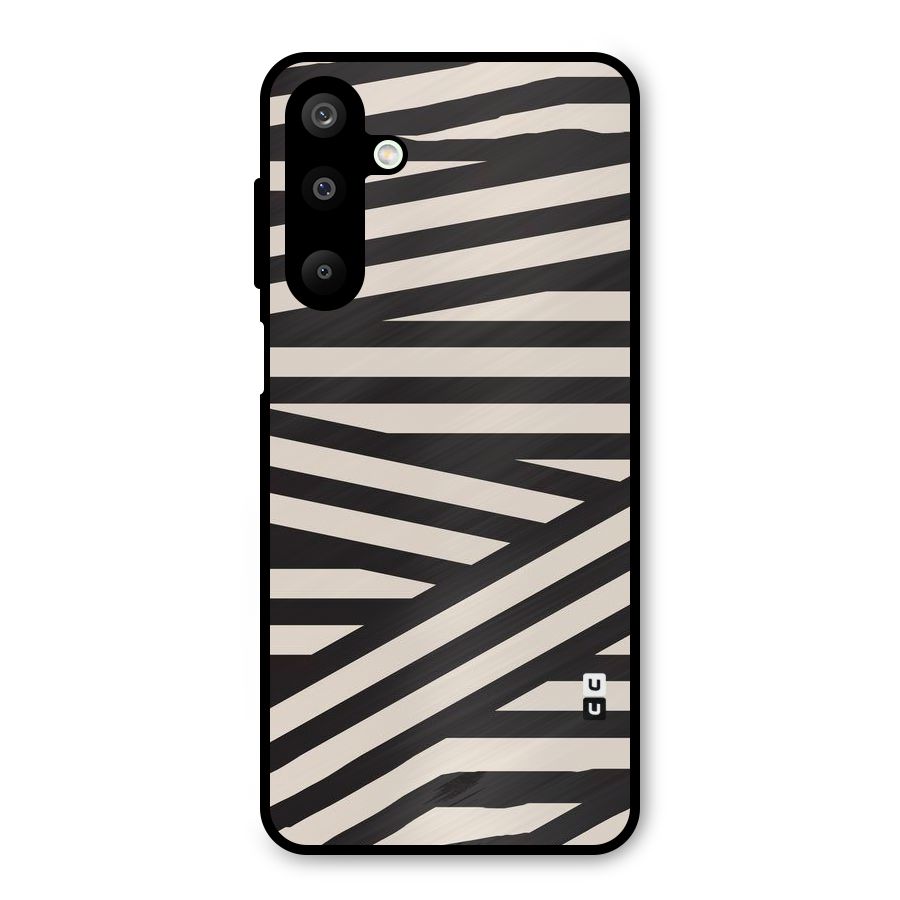 Monochrome Lines Metal Back Case for Galaxy M16