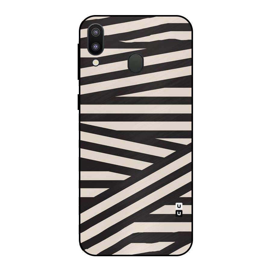 Monochrome Lines Metal Back Case for Galaxy M20