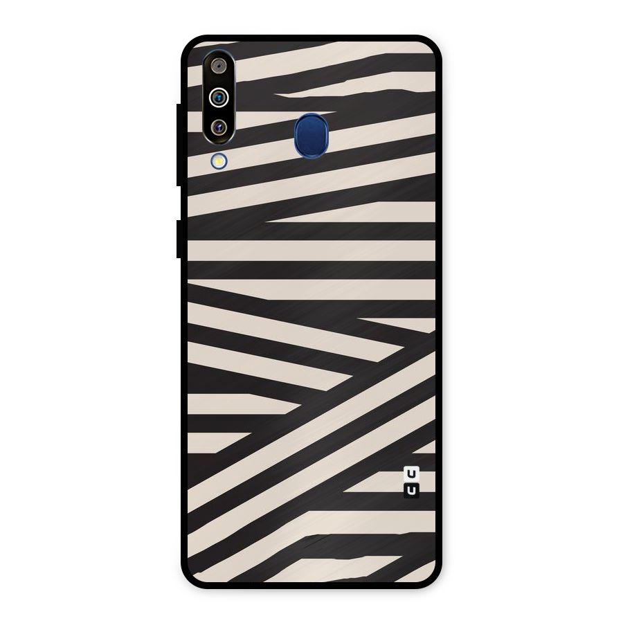 Monochrome Lines Metal Back Case for Galaxy M30
