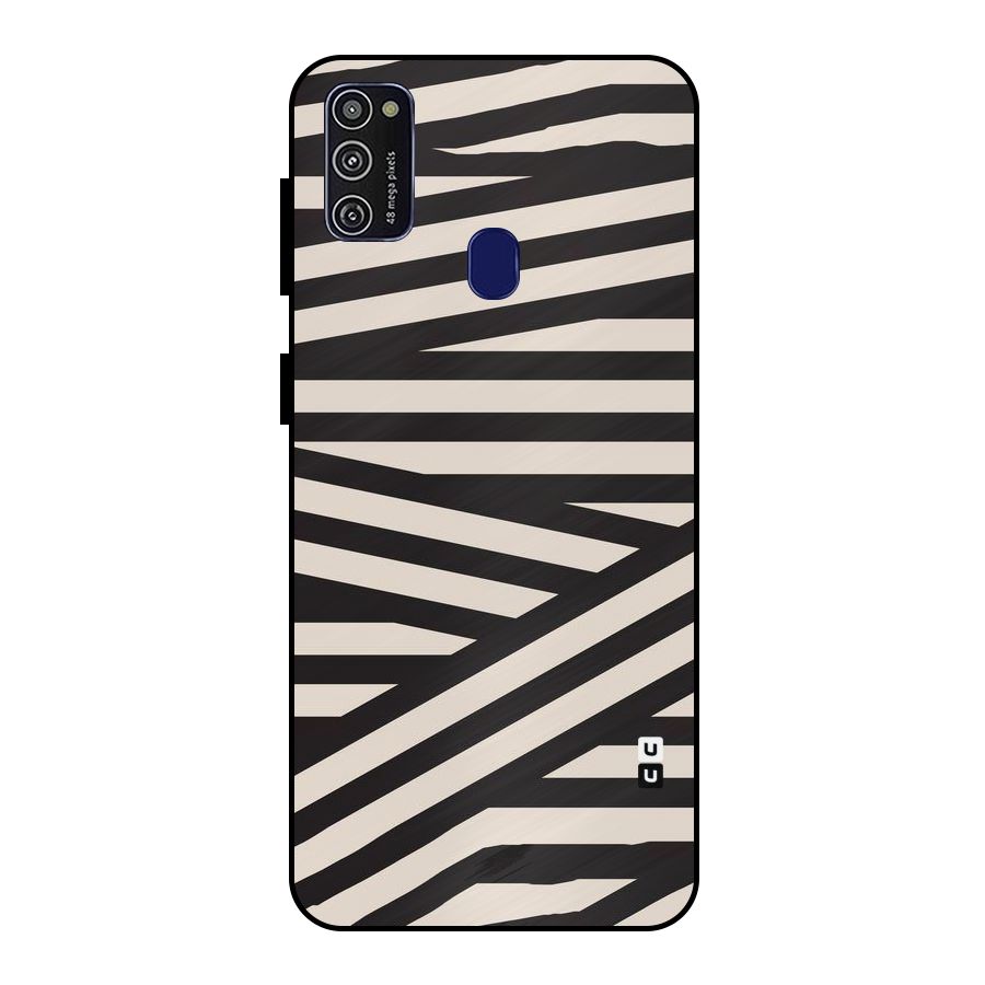 Monochrome Lines Metal Back Case for Galaxy M30s