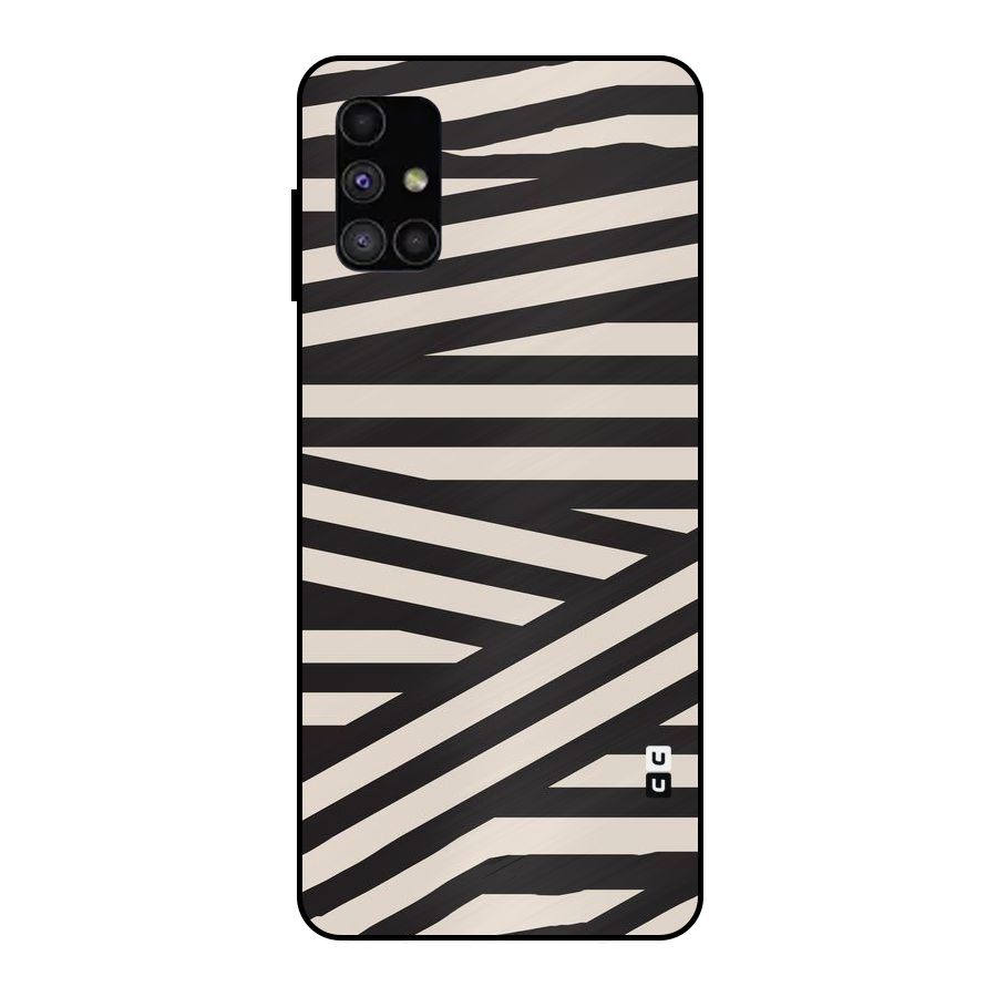 Monochrome Lines Metal Back Case for Galaxy M51