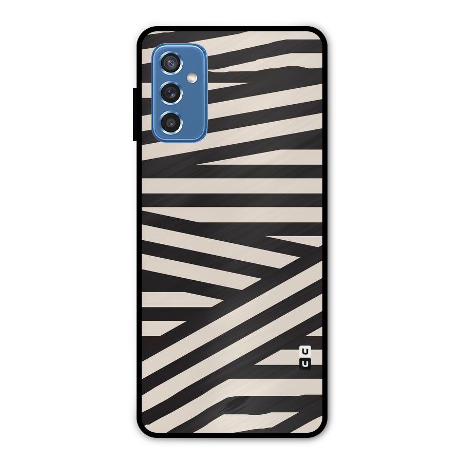 Monochrome Lines Metal Back Case for Galaxy M52 5G