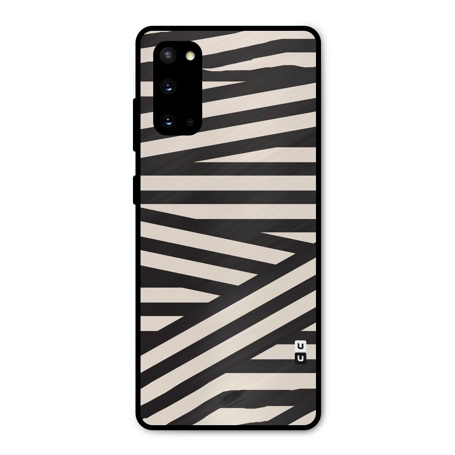 Monochrome Lines Metal Back Case for Galaxy S20