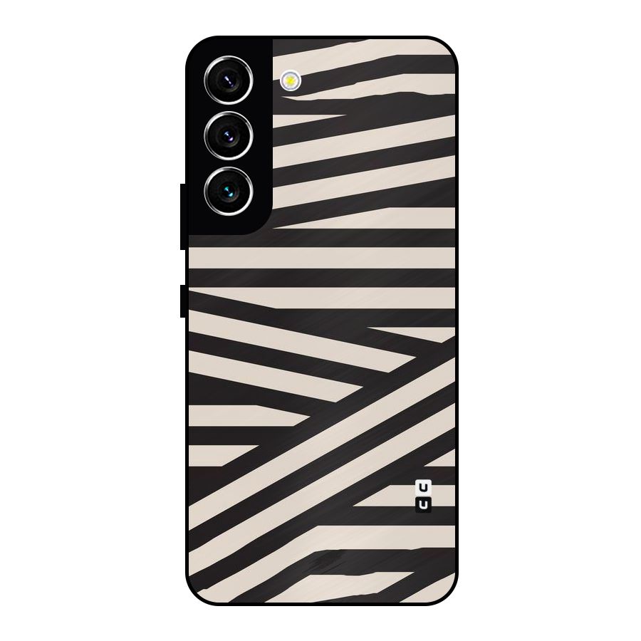 Monochrome Lines Metal Back Case for Galaxy S22 5G