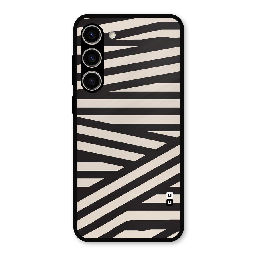 Monochrome Lines Metal Back Case for Galaxy S23 Plus