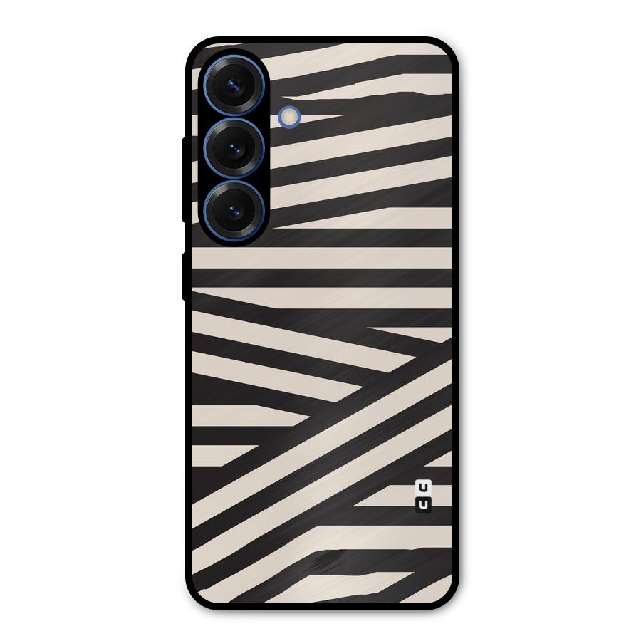 Monochrome Lines Metal Back Case for Galaxy S25