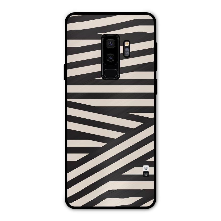 Monochrome Lines Metal Back Case for Galaxy S9 Plus