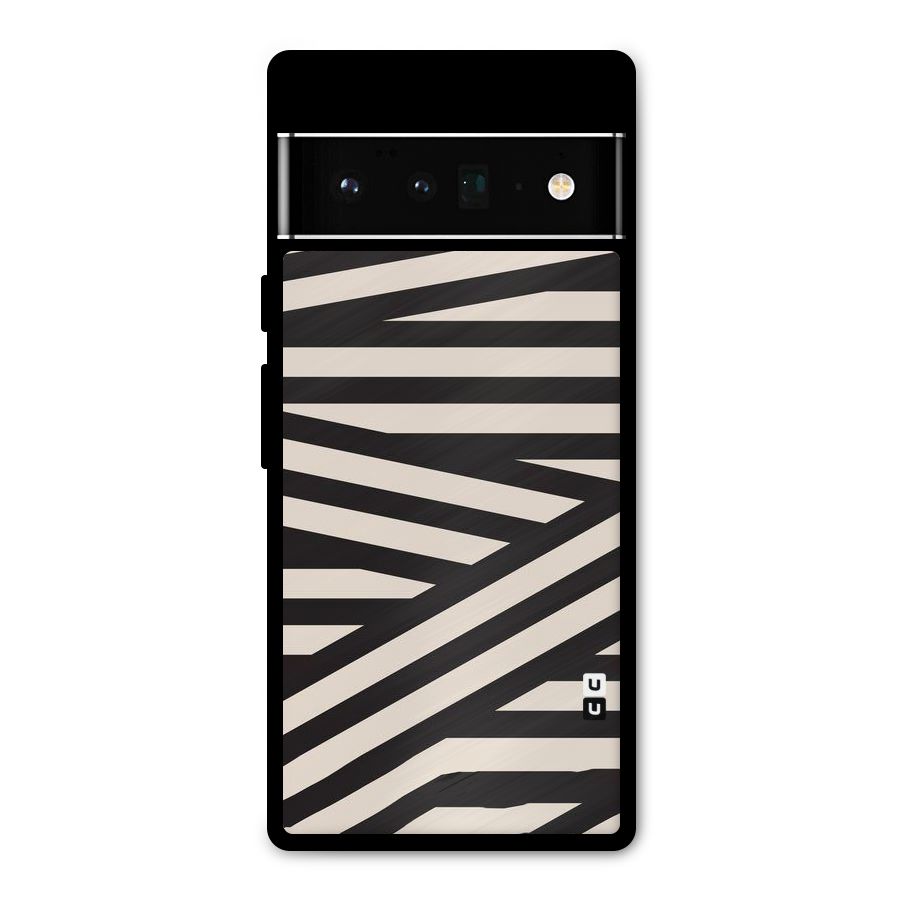 Monochrome Lines Metal Back Case for Google Pixel 6 Pro