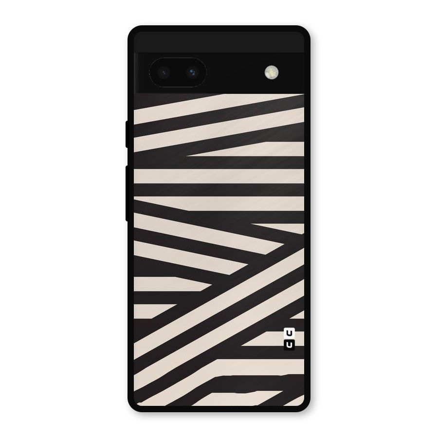 Monochrome Lines Metal Back Case for Google Pixel 6a