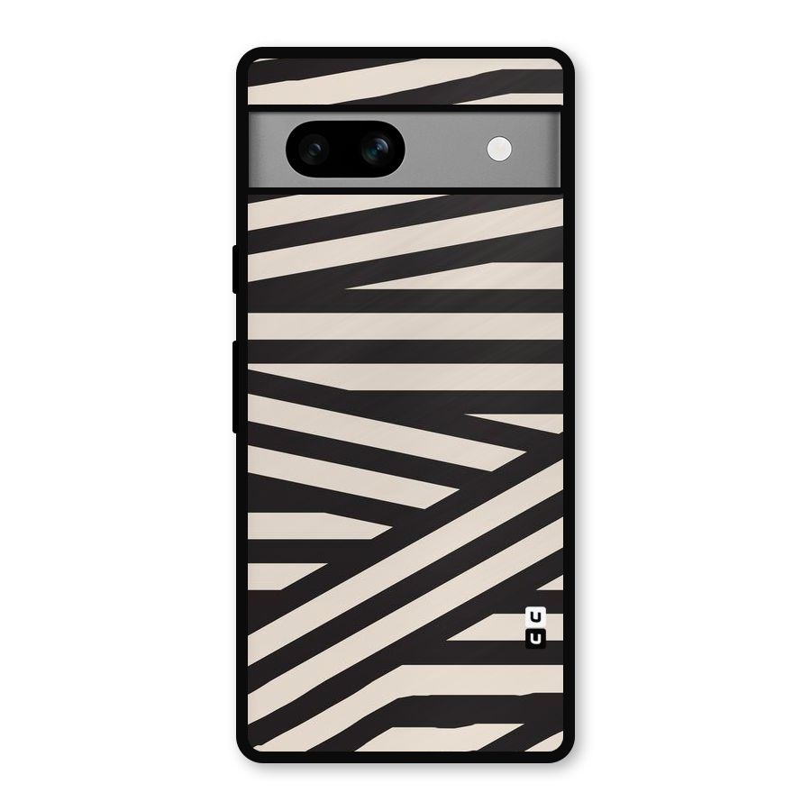 Monochrome Lines Metal Back Case for Google Pixel 7a
