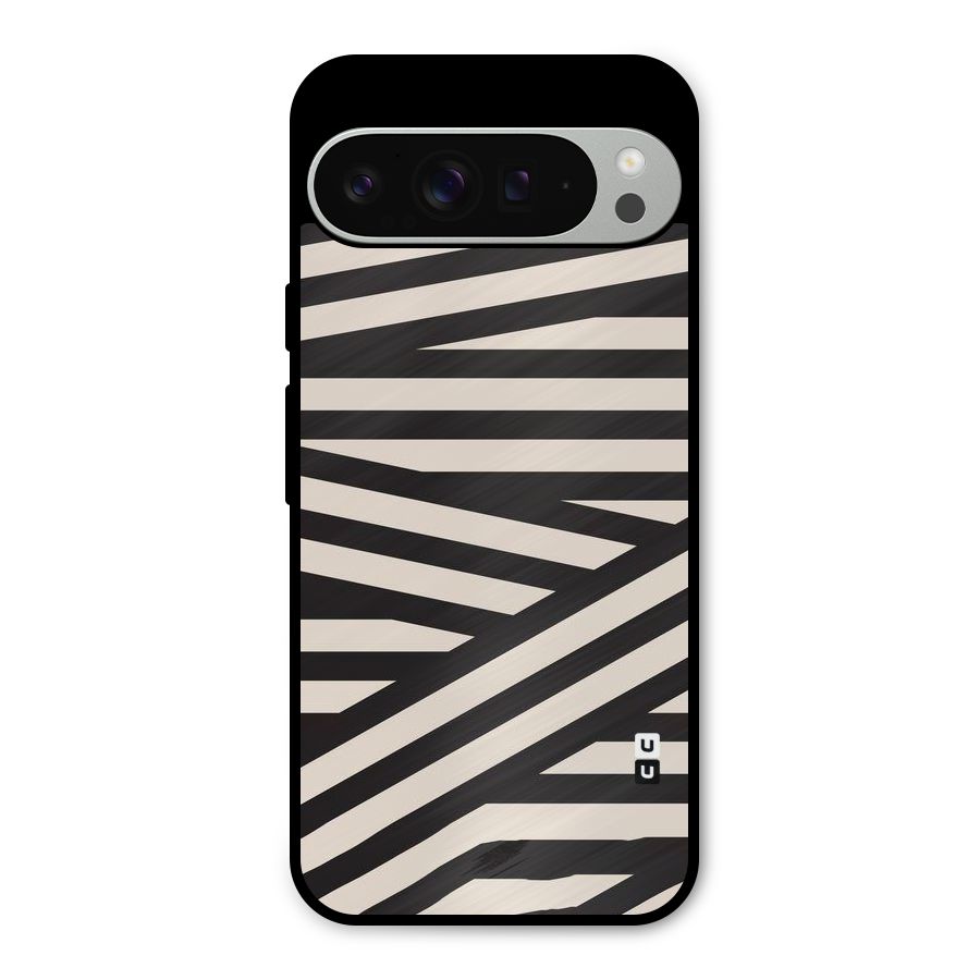 Monochrome Lines Metal Back Case for Google Pixel 9 Pro XL
