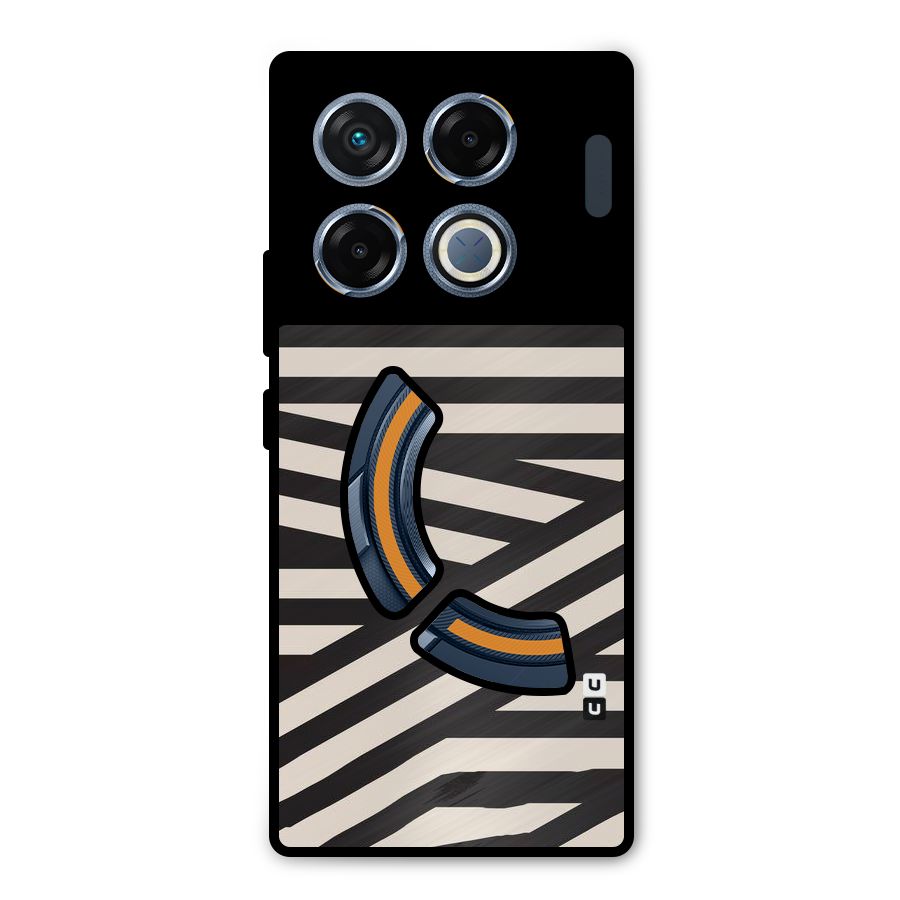 Monochrome Lines Metal Back Case for Infinix GT 20 Pro