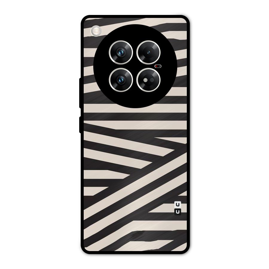 Monochrome Lines Metal Back Case for Infinix Zero 40 5G