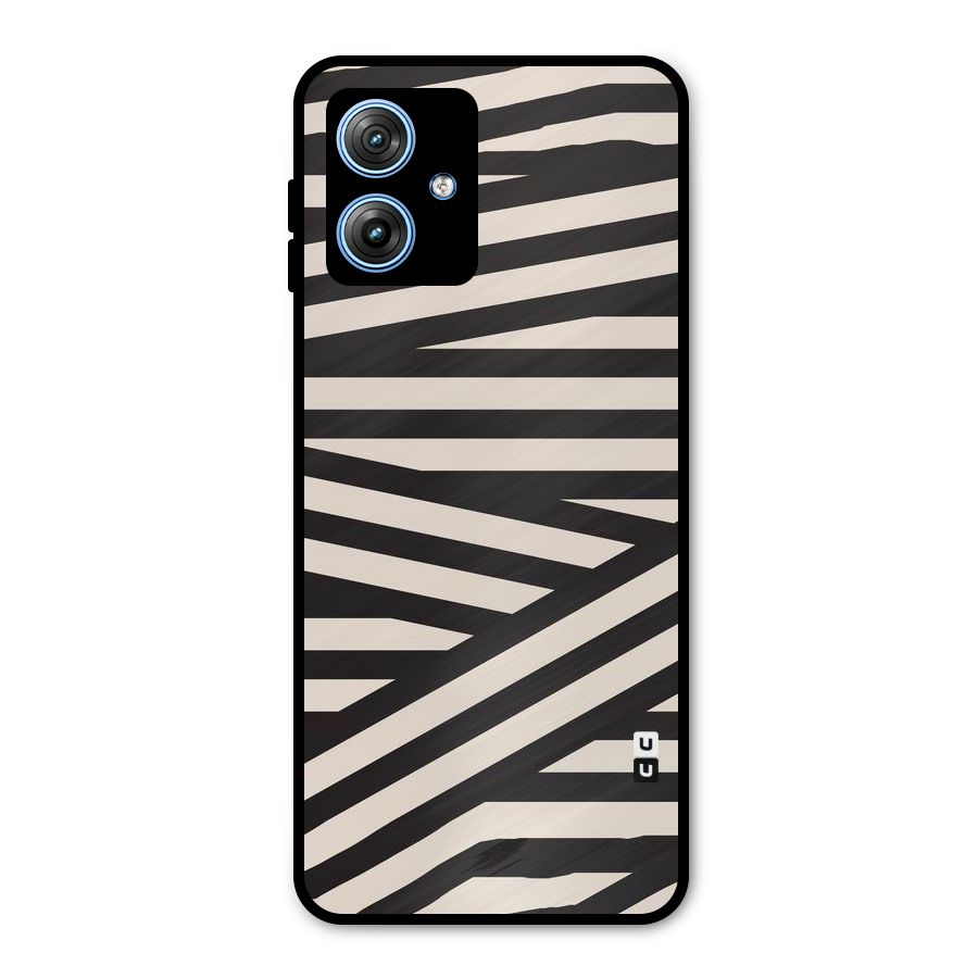 Monochrome Lines Metal Back Case for Moto G54