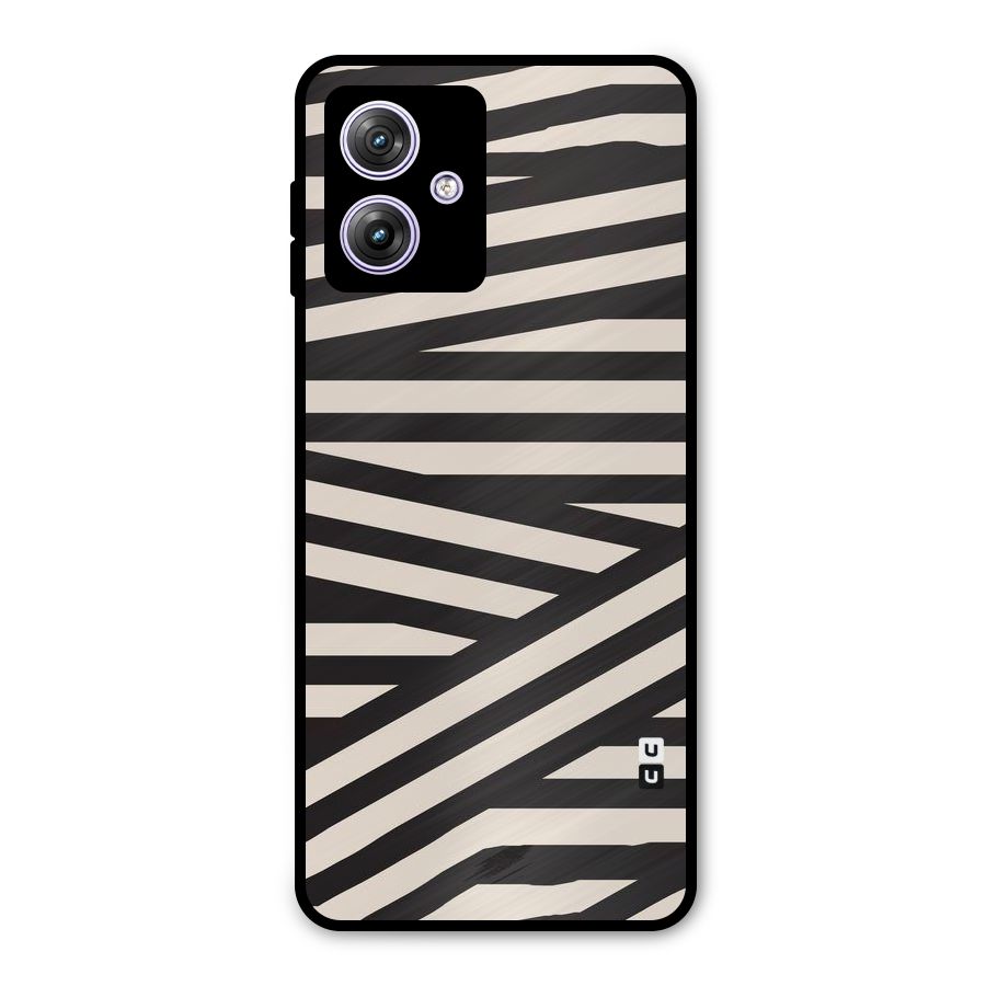 Monochrome Lines Metal Back Case for Moto G64