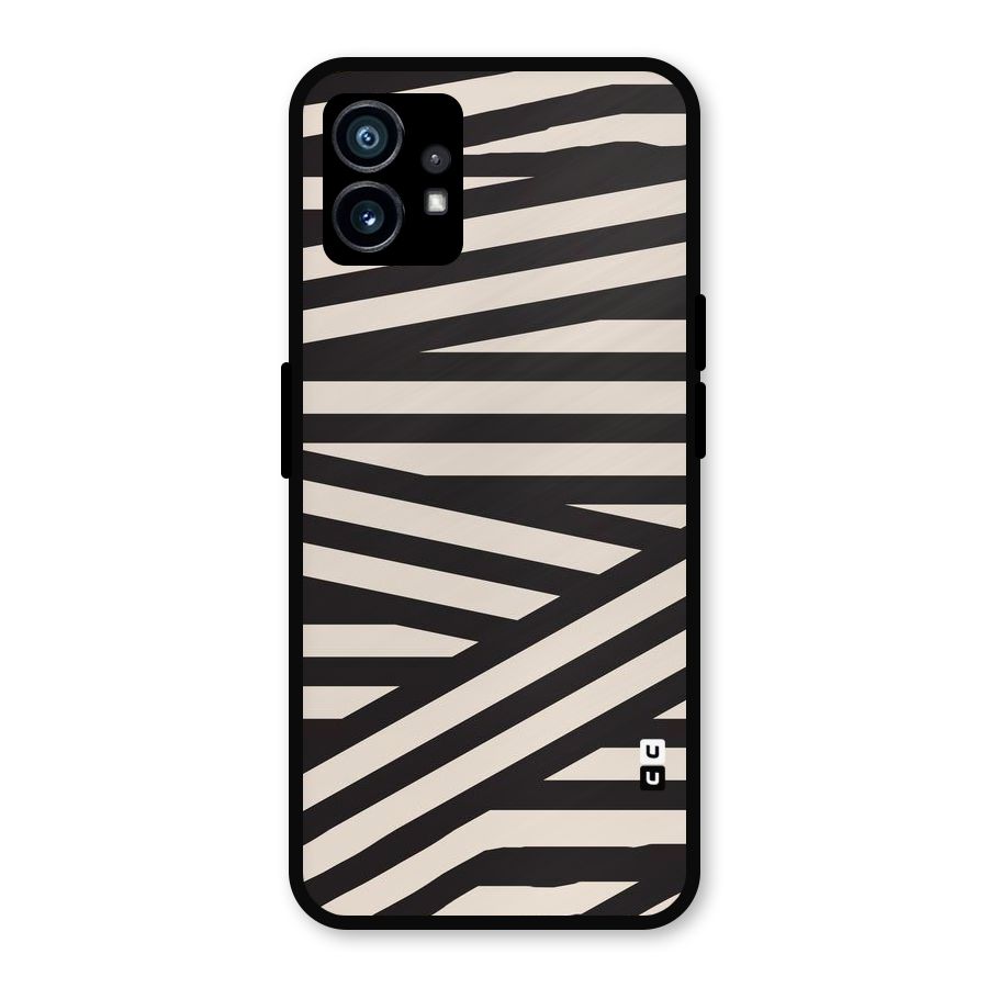 Monochrome Lines Metal Back Case for Nothing Phone 1