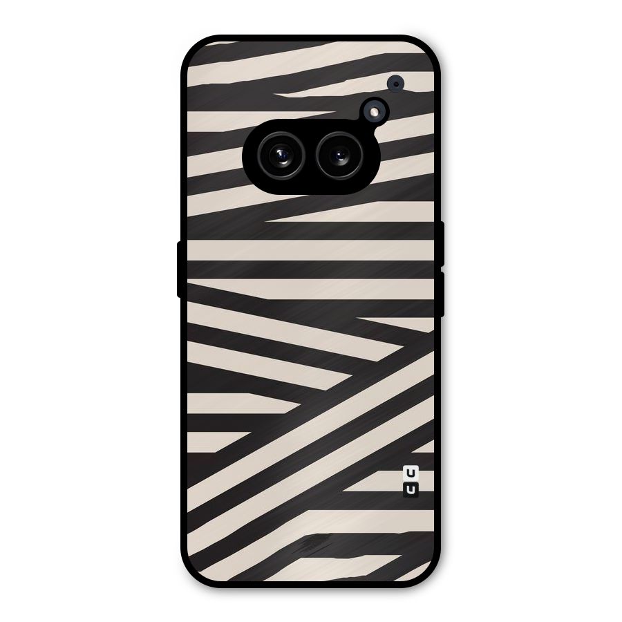 Monochrome Lines Metal Back Case for Nothing Phone 2a Plus