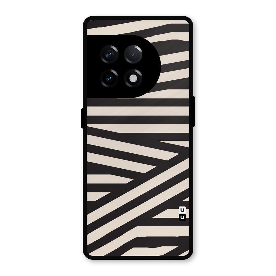Monochrome Lines Metal Back Case for OnePlus 11R