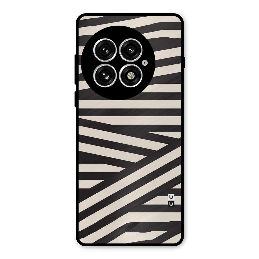 Monochrome Lines Metal Back Case for OnePlus 13