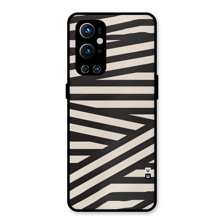 Monochrome Lines Metal Back Case for OnePlus 9 Pro
