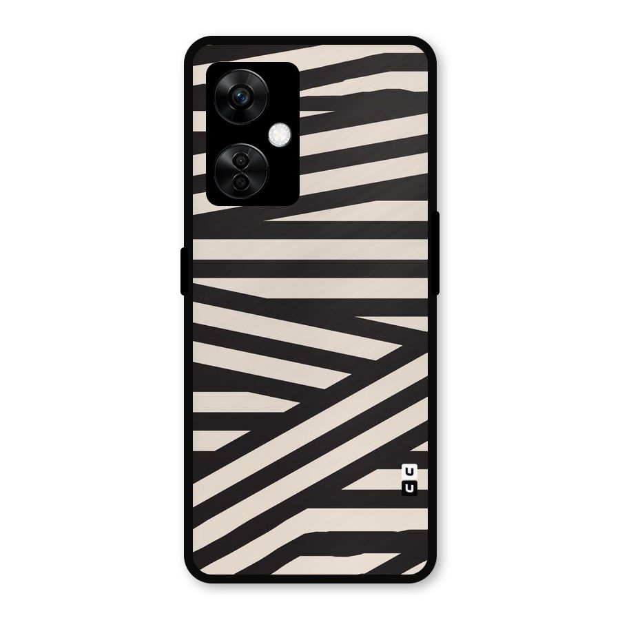 Monochrome Lines Metal Back Case for OnePlus Nord CE 3 Lite