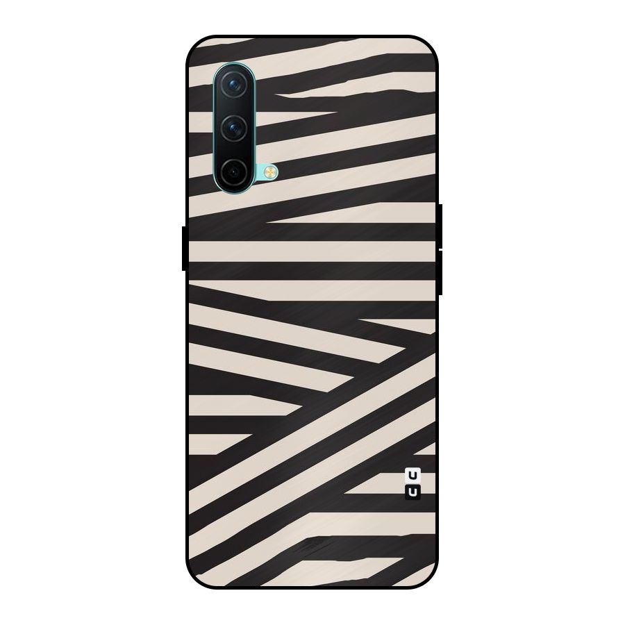 Monochrome Lines Metal Back Case for OnePlus Nord CE 5G
