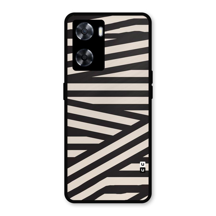 Monochrome Lines Metal Back Case for OnePlus Nord N20 SE