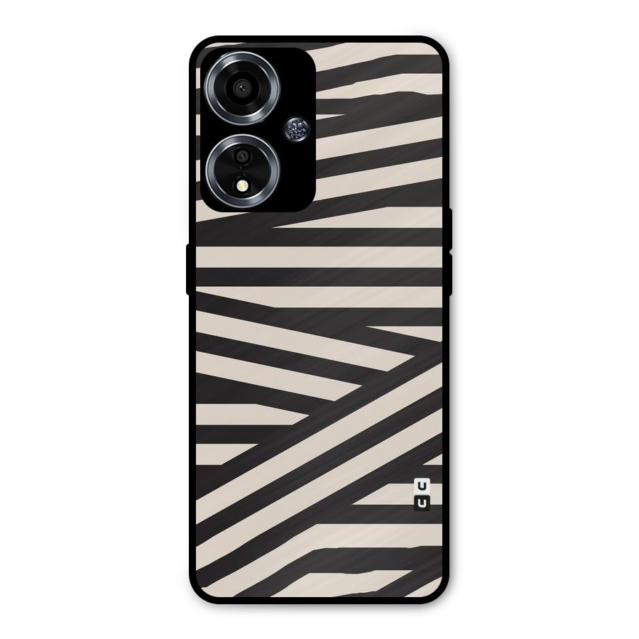 Monochrome Lines Metal Back Case for Oppo A59
