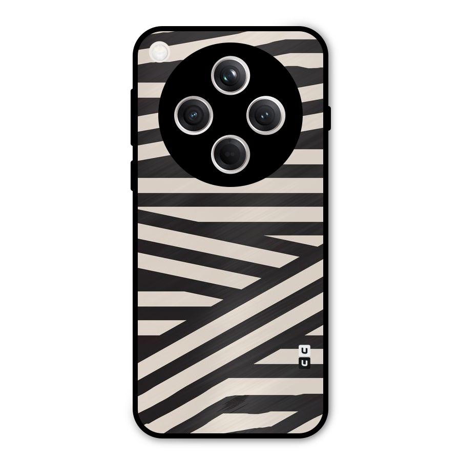 Monochrome Lines Metal Back Case for Oppo Find X8