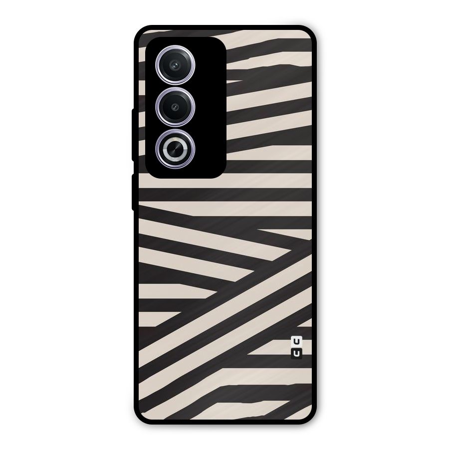 Monochrome Lines Metal Back Case for Oppo K12x