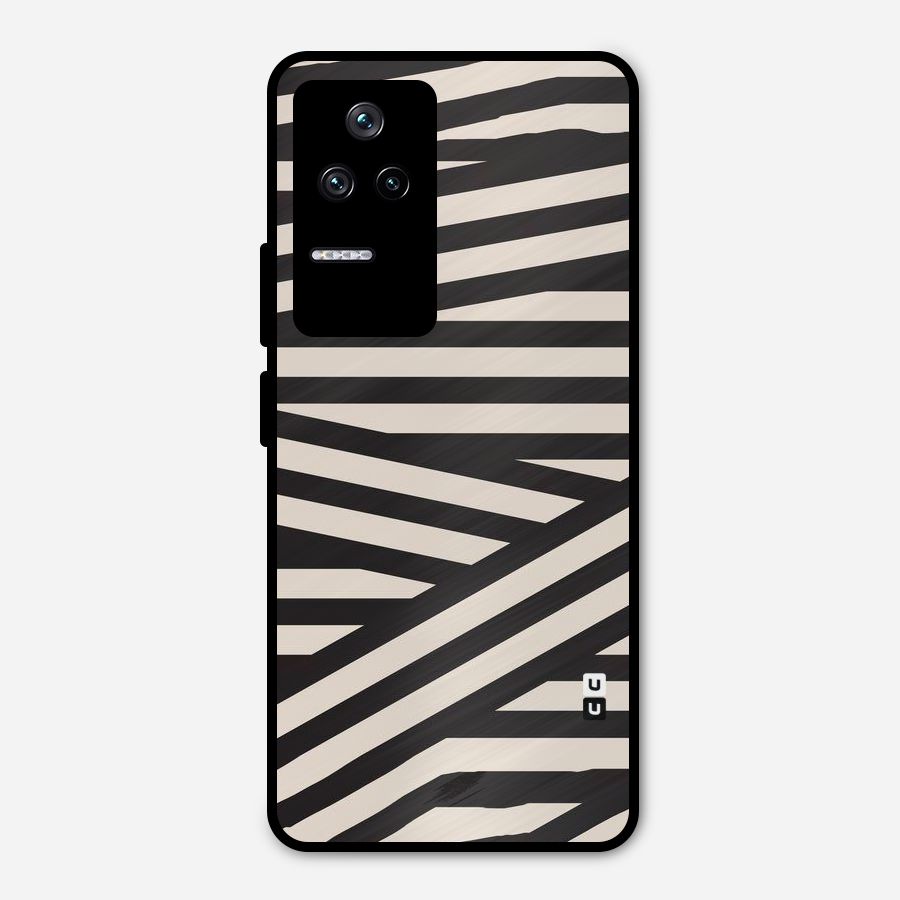 Monochrome Lines Metal Back Case for Poco F4 5G