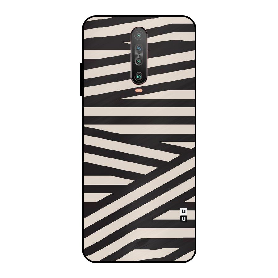 Monochrome Lines Metal Back Case for Poco X2