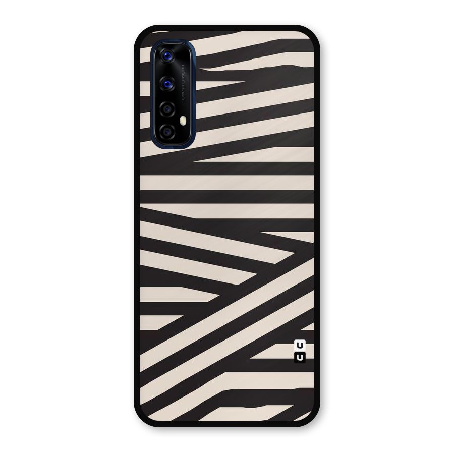 Monochrome Lines Metal Back Case for Realme Narzo 20 Pro