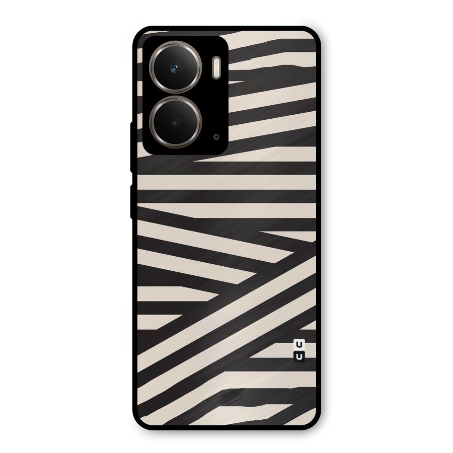 Monochrome Lines Metal Back Case for Realme P3