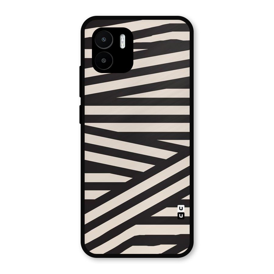 Monochrome Lines Metal Back Case for Redmi A2